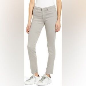 AG Adriano Goldschmied Women’s  Prima Cigarette Ankle Corduroy Gray Pants